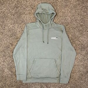 Under Armour Hoodie Mens M Green Warm Fleece Graphic Hustle Loose Logo 1379745